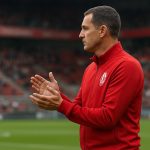 Vincent Euvrard langs de zijlijn bij Standard Luik