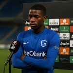 Dimitri De Condé van KRC Genk in de Cegeka Arena na een Europa League-avond