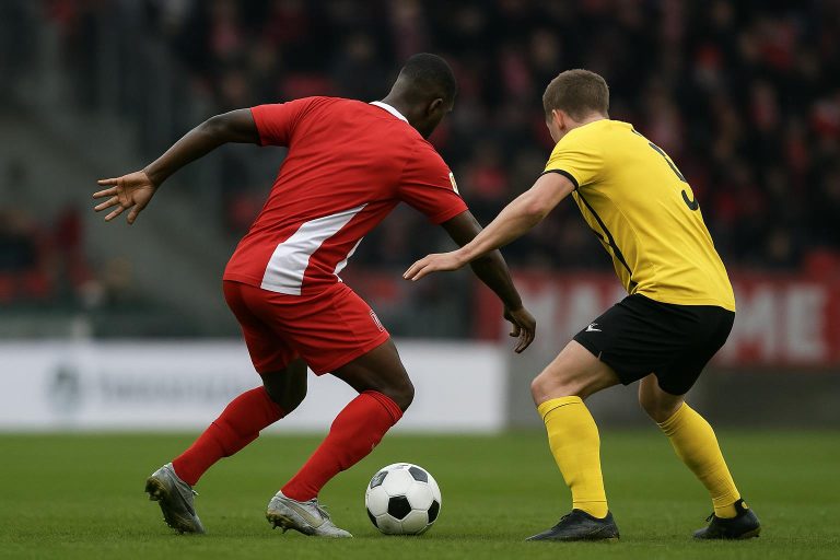 David Bates van Standard tijdens een wedstrijdmoment in het stadion, na zijn terugkeer uit blessure