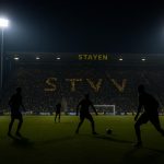 Sfeerbeeld in en rond Stayen bij STVV tijdens een wedstrijd in de Jupiler Pro League