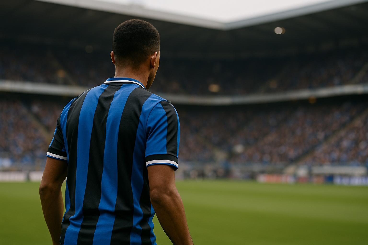 Carlos Forbs in actie voor Club Brugge tijdens een wedstrijd