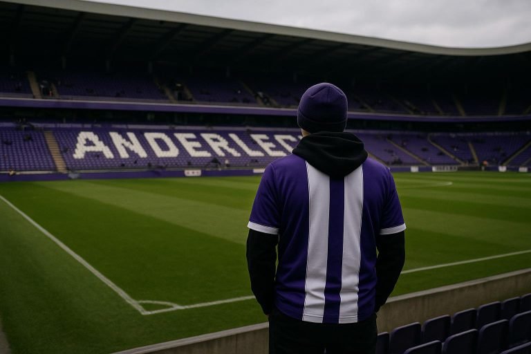 Sfeerbeeld rond het stadion van RSC Anderlecht tijdens een onrustige periode bij de club.