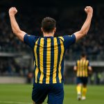 Kamiel Van de Perre viert bij Union SG na een wedstrijd