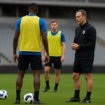 Romeo Vermant en Ivan Leko bij Club Brugge in aanloop naar een wedstrijd