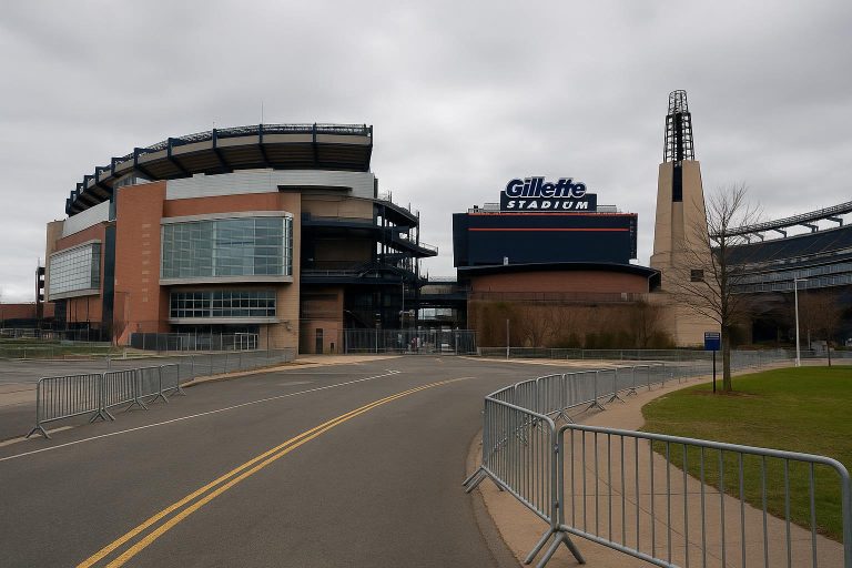 Omgeving rond het Gillette Stadium in Foxborough waar WK-wedstrijden gepland staan