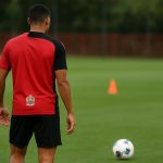Charles Vanhoutte op training bij OGC Nice in Frankrijk