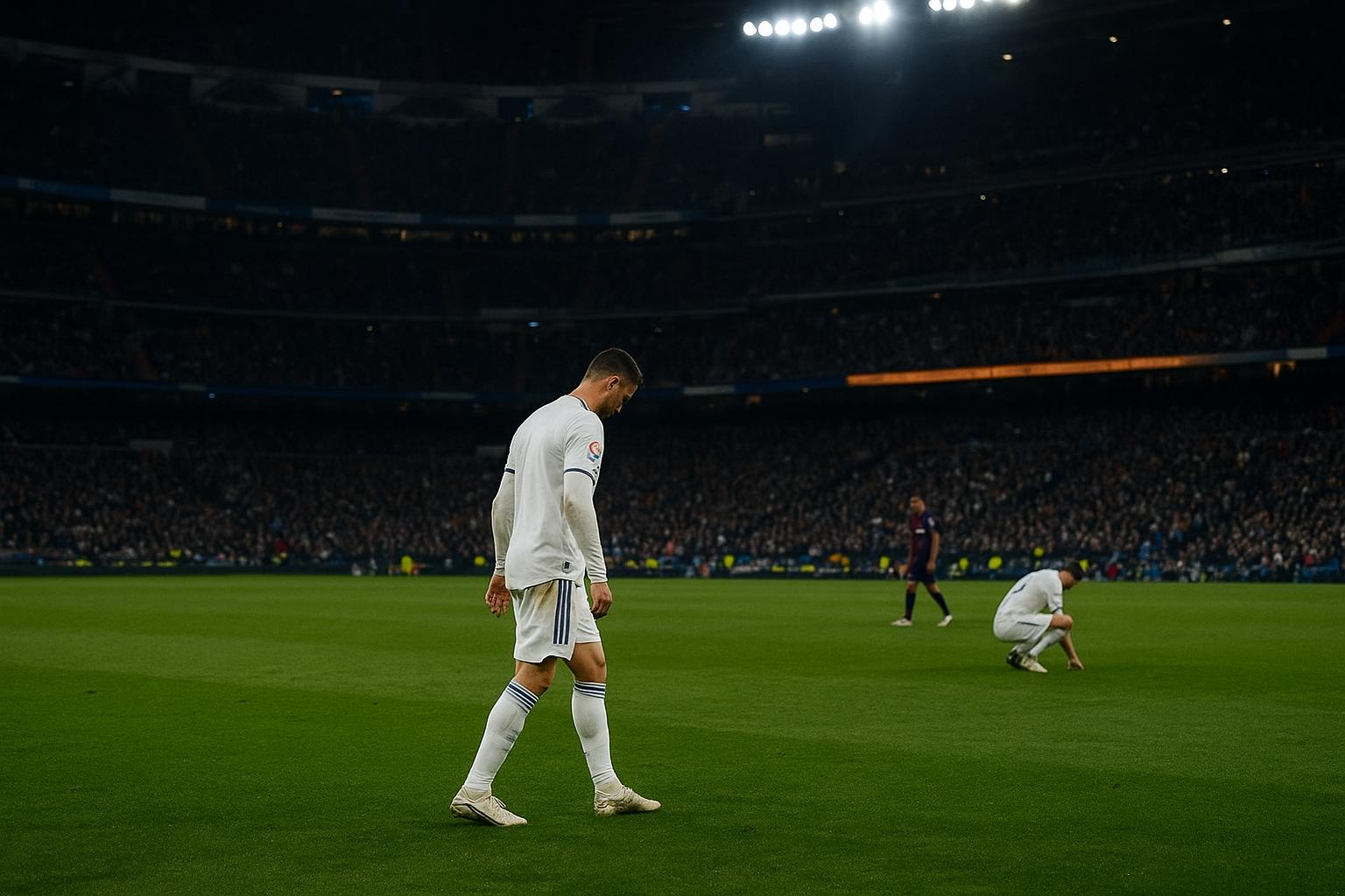 Sfeerbeeld rond Real Madrid in het stadion zonder herkenbare gezichten