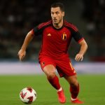 Eden Hazard in actie tijdens de benefietwedstrijd Match for hope in Qatar