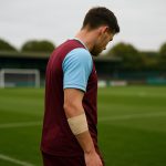 Mike Trésor in trainingscontext zonder herkenbare gezichten, in clubkleuren van Burnley