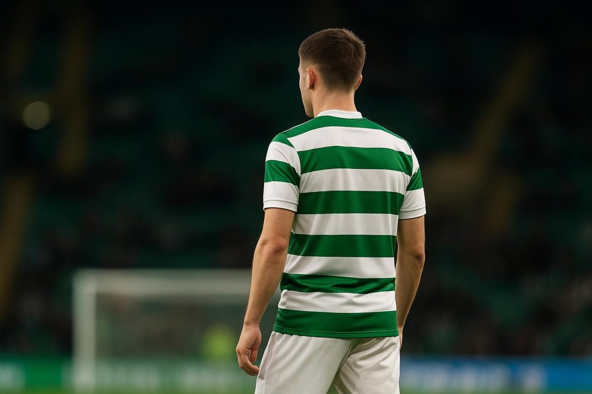 Arne Engels in actie voor Celtic tijdens een wedstrijd