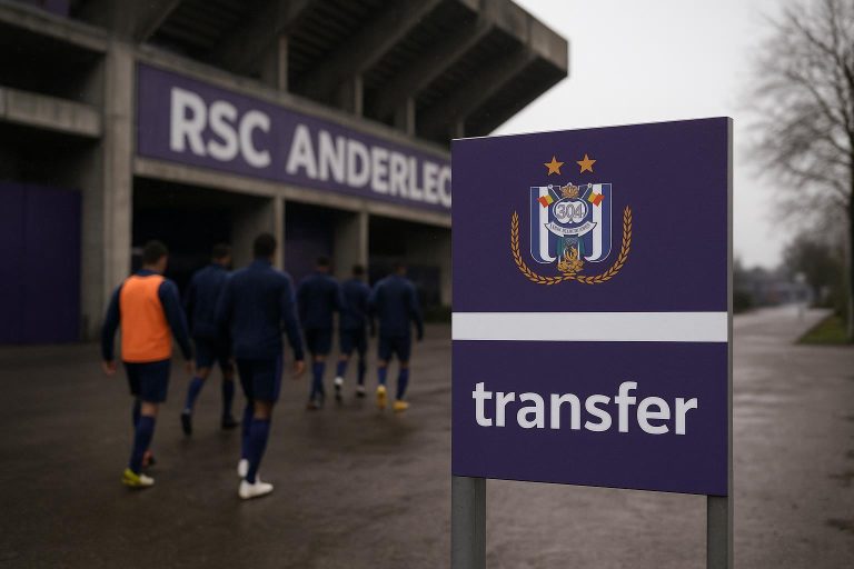 Sfeerbeeld in het Lotto Park bij RSC Anderlecht zonder herkenbare gezichten