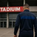 Yannick Carrasco in een stadionomgeving, met focus op transfersfeer zonder herkenbare gezichten