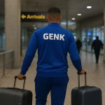 Beeld van een luchthavenmoment in Istanbul in transfercontext, met focus op de aankomst van Hyun Gyu-Oh zonder herkenbare gezichten.