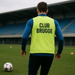 Zaid Romero in trainingscontext bij Getafe, gezien van achteren