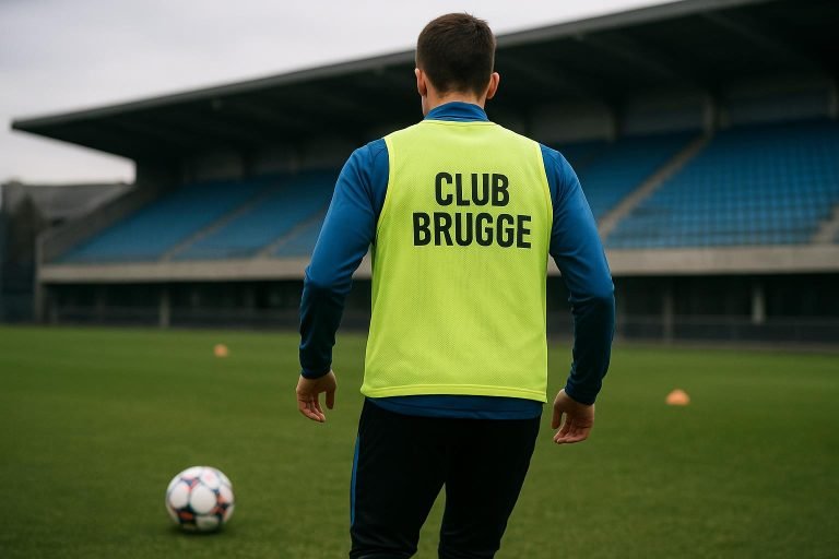 Zaid Romero in trainingscontext bij Getafe, gezien van achteren