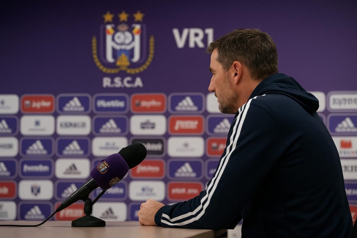 Edward Still tijdens een persmoment bij RSC Anderlecht