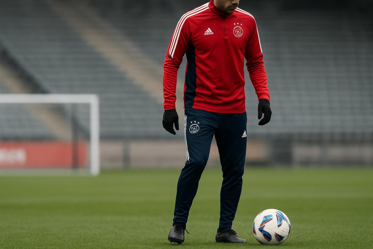 Actiebeeld van een Ajax-aanvaller tijdens een training, in aanloop naar transfergeruchten rond Mika Godts.