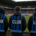 Sfeerbeeld in en rond het stadion van Club Luik tijdens een wedstrijd