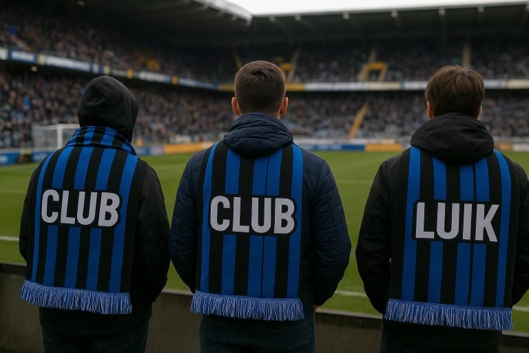 Sfeerbeeld in en rond het stadion van Club Luik tijdens een wedstrijd