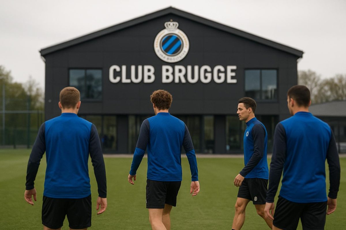 Club Brugge in trainingscontext terwijl de club het middenveld richting zomermercato voorbereidt