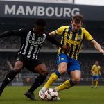 Wedstrijdbeeld van Sporting Charleroi tegen Union SG in de Croky Cup