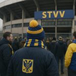 Sfeerbeeld in en rond Stayen bij STVV tijdens een winterse wedstrijddag