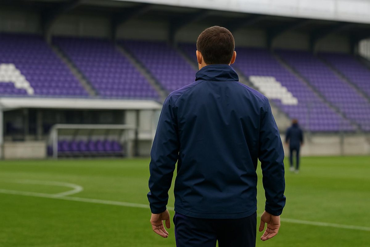 Thorsten Fink langs de zijlijn tijdens een wedstrijd, in trainerskledij