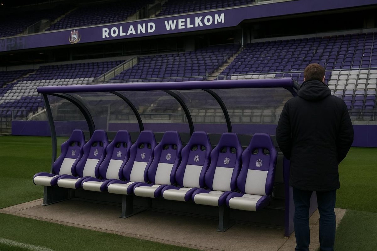 Sfeerbeeld in het Lotto Park bij RSC Anderlecht tijdens de zoektocht naar een nieuwe coach