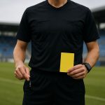 Scheidsrechter Bram Van Driessche tijdens een wedstrijd in de Jupiler Pro League