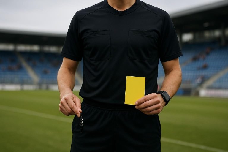 Scheidsrechter Bram Van Driessche tijdens een wedstrijd in de Jupiler Pro League