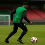Dante Vanzeir in trainingscontext bij Cercle Brugge