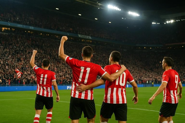 Sfeerbeeld in het Philips Stadion tijdens PSV tegen Feyenoord