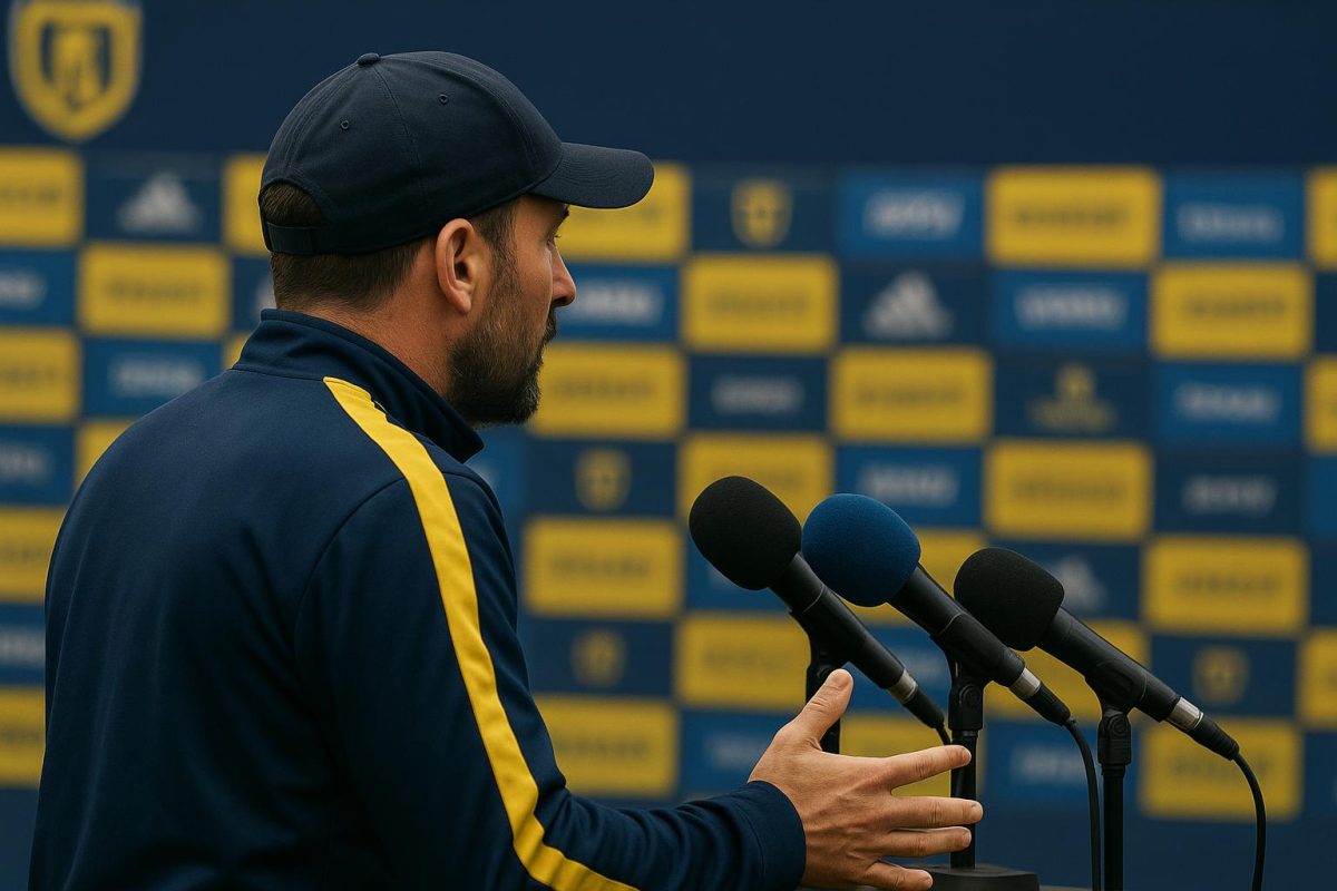 David Hubert langs de zijlijn als coach van Union