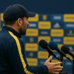David Hubert langs de zijlijn als coach van Union