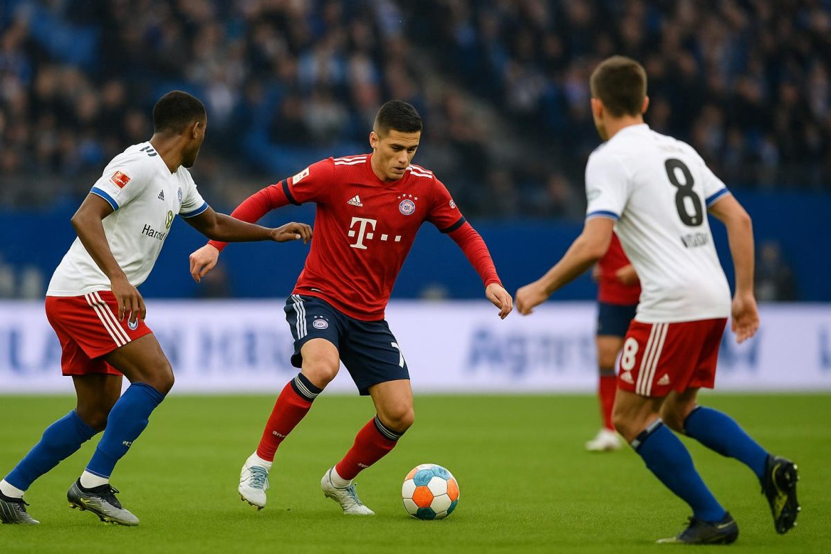 Sfeerbeeld in het stadion tijdens HSV tegen Bayern München
