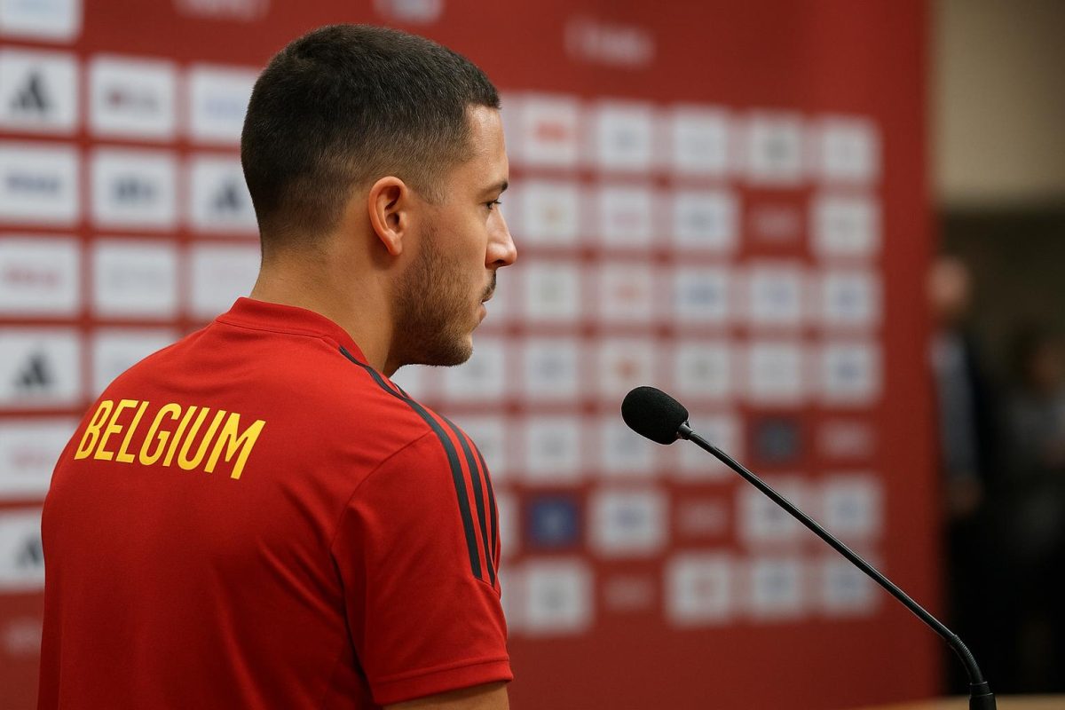 Eden Hazard in Chelsea-tenue tijdens een wedstrijdmoment