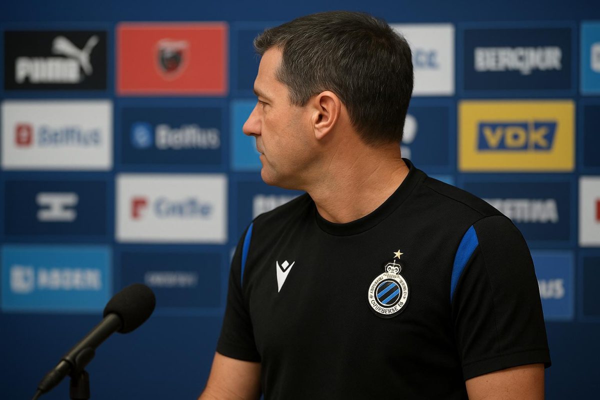 Ivan Leko, coach van Club Brugge, tijdens een persmoment in aanloop naar de match tegen Standard Luik.