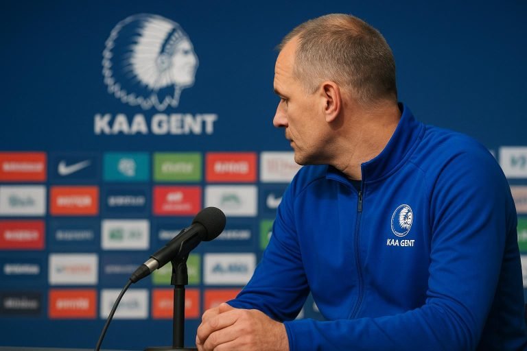 Rik De Mil tijdens een persmoment bij KAA Gent