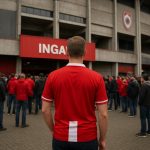 Sfeerbeeld aan de Bosuil bij Royal Antwerp FC rond seizoenkaarten en abonnementenverkoop.