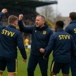 Wouter Vrancken coach van STVV langs de zijlijn na de wedstrijd tegen KVC Westerlo