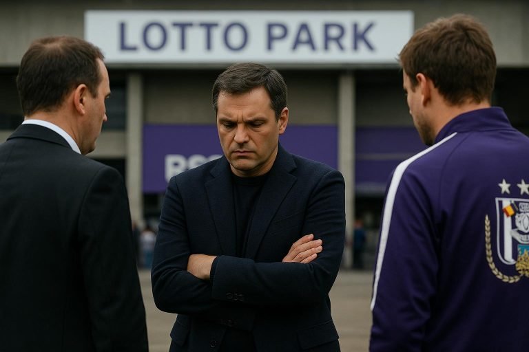 Olivier Renard in een contextbeeld bij Anderlecht in het Lotto Park