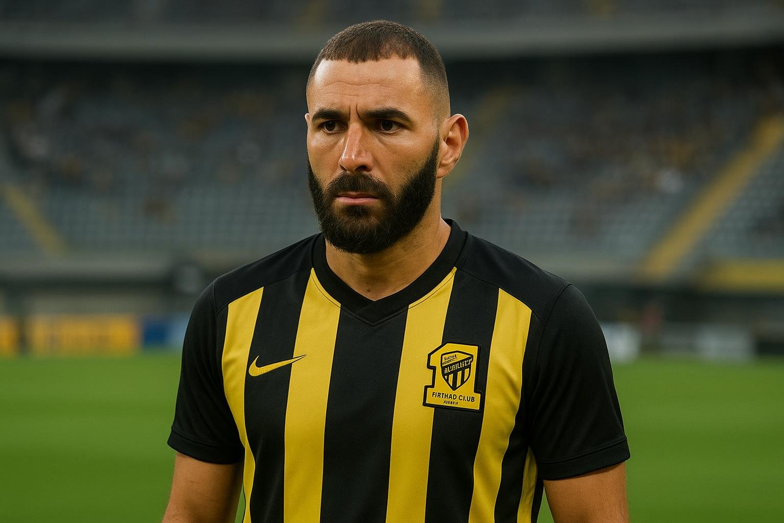 Karim Benzema op training bij Al-Ittihad in Saudi-Arabië