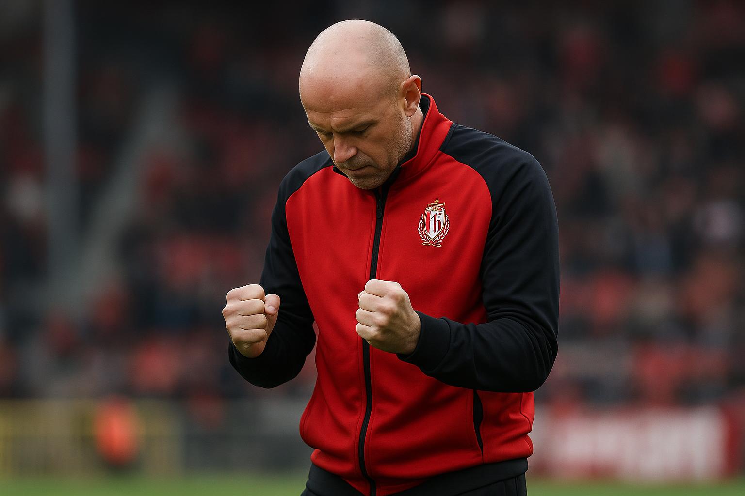 Vincent Euvrard langs de zijlijn als coach van Standard