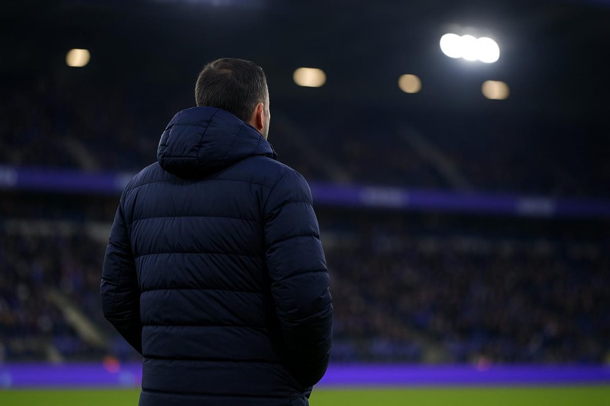 Brian Riemer volgt Anderlecht tegen Antwerp vanaf de tribune in de Croky Cup