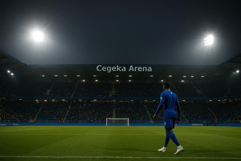 Sfeerbeeld rond de Cegeka Arena bij KRC Genk op een wedstrijddag.