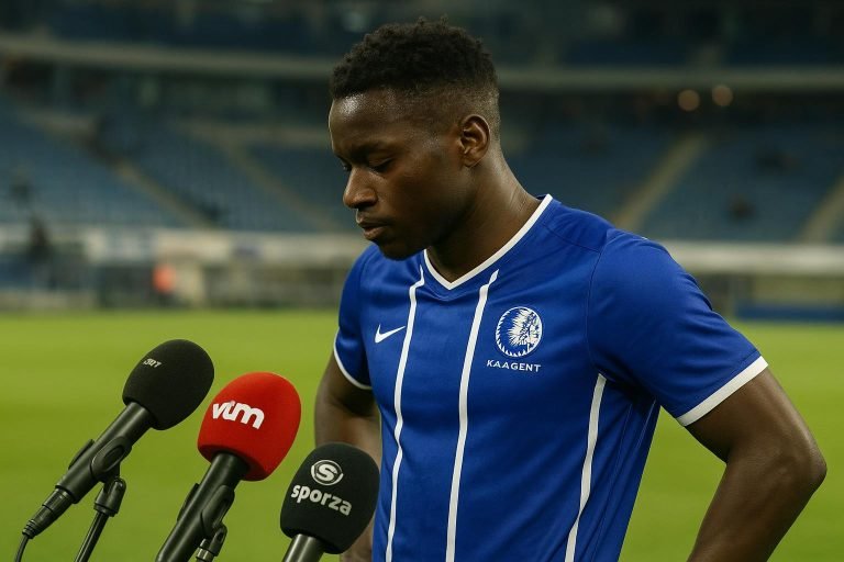 Siebe Van der Heyden van KAA Gent reageert na de nederlaag tegen OH Leuven