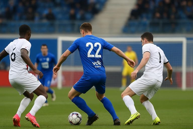 Spelmoment bij KAA Gent tegen OH Leuven in de Jupiler Pro League