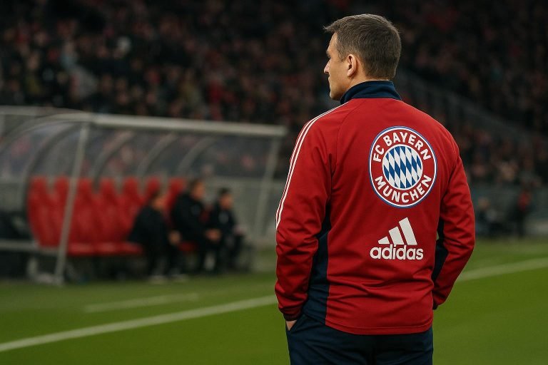 Vincent Kompany bij Bayern München tijdens een moment langs de zijlijn