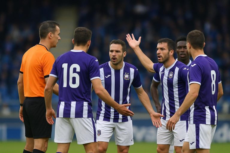 Spelfase tijdens KRC Genk tegen RSC Anderlecht in de Cegeka Arena