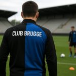 Raphael Onyedika van Club Brugge tijdens een trainingsmoment